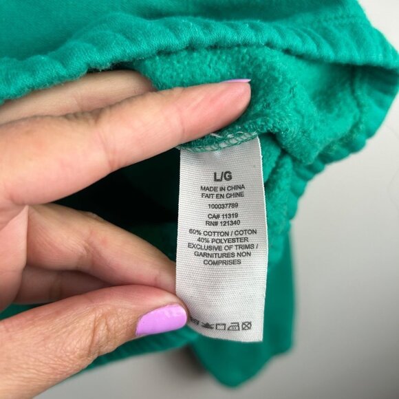 Garage green mock neck 3/4 zip pullover size large - Picture 5 of 8